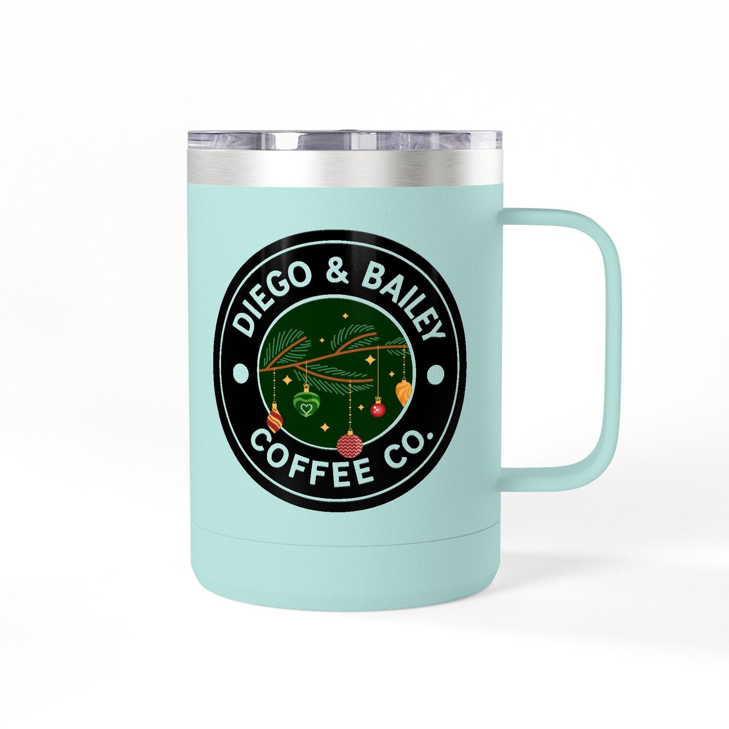 Holiday-Themed Coffee Mug Tumbler, Unique Gift for Coffee Lovers, Seasonal Decor, Home Office Use, Christmas, Cozy Vibe, 15oz