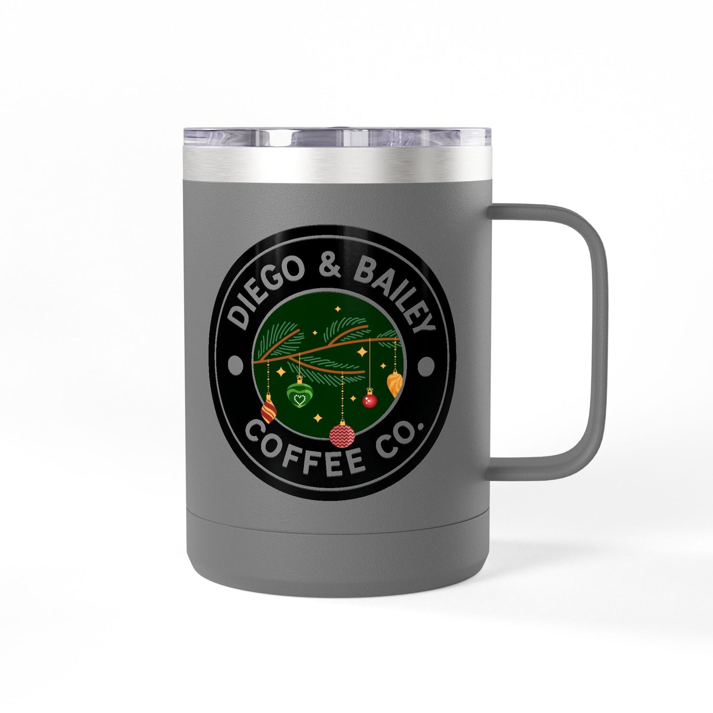 Holiday-Themed Coffee Mug Tumbler, Unique Gift for Coffee Lovers, Seasonal Decor, Home Office Use, Christmas, Cozy Vibe, 15oz