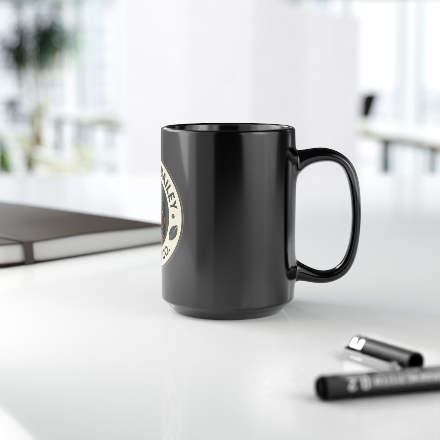 Black Glossy Mug - Diego & Bailey Coffee Co.