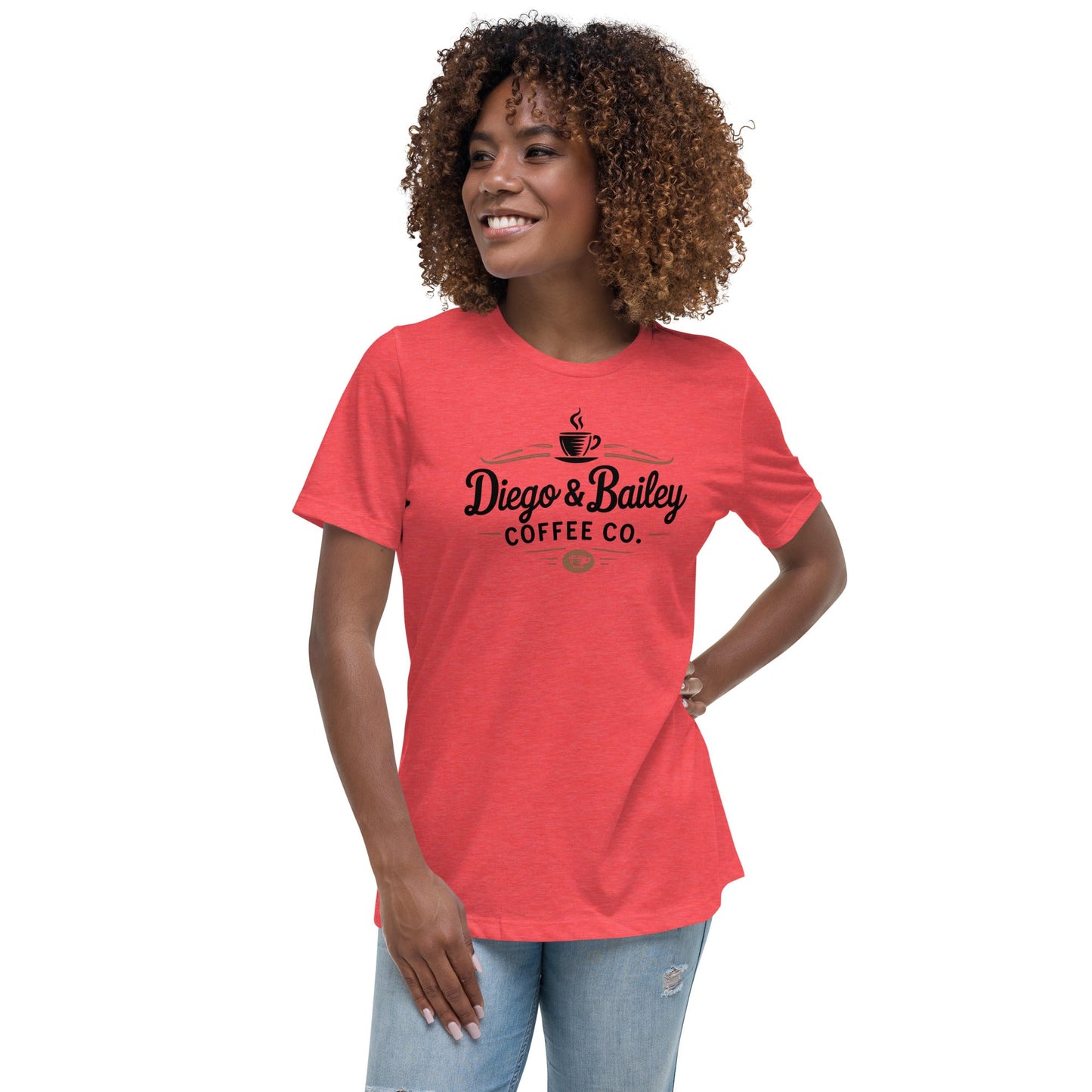 Women's Relaxed T-Shirt - Diego & Bailey Coffee Co.