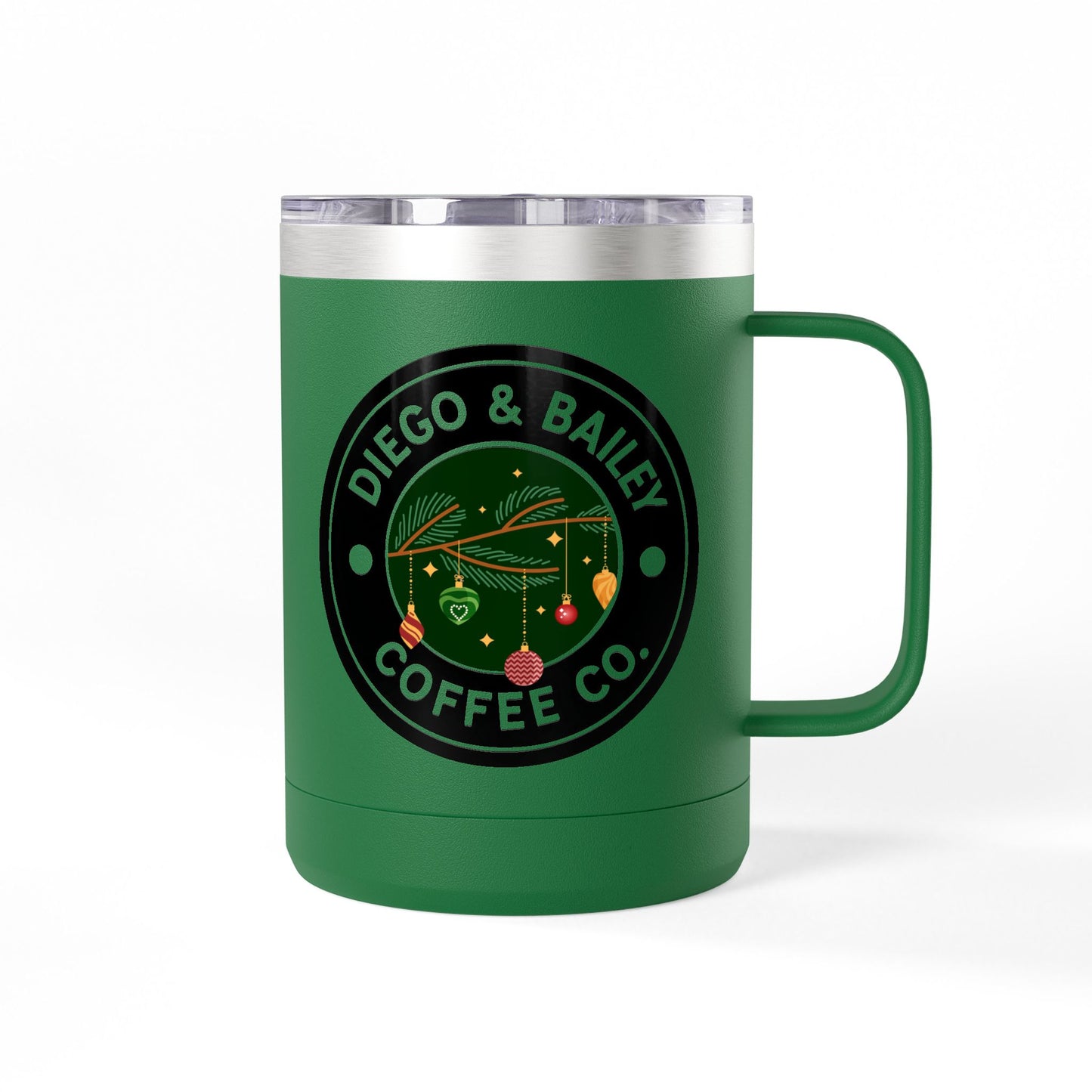 Holiday-Themed Coffee Mug Tumbler, Unique Gift for Coffee Lovers, Seasonal Decor, Home Office Use, Christmas, Cozy Vibe, 15oz